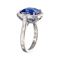 Vicenza - Piazzetta Palladio 2 - Ring Crivelli Woman ZAFFIRO in White Gold Zaffiro blu 8.85 Ct 000-5383NS - 000-5383NS